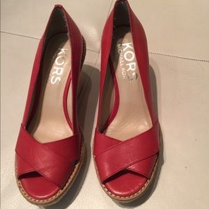 MICHAEL KORS Peep-toe Espadrilles Wedge Heel